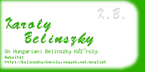 karoly belinszky business card